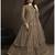 Light-Brown Embroidered Net Salwar