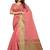 Pink woven Cotton Saree with blouse