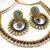 Dark Blue Pearl Polki Necklace Set