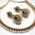Dark Blue Big Gota Pearl Polki Necklace Set