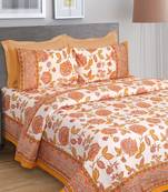 Yellow Jaipuri Cotton Double Bedsheet