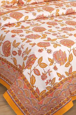 Yellow Jaipuri Cotton Double Bedsheet 3