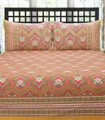 Pink Jaipuri Cotton Double Bedsheet