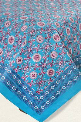 Blue Jaipuri Cotton Double Bedsheet 3