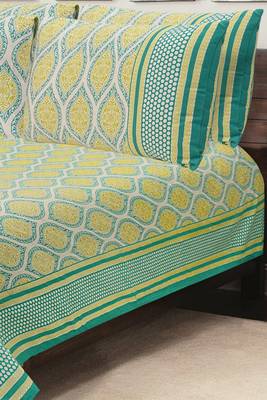 Green Jaipuri Cotton Double Bedsheet 2