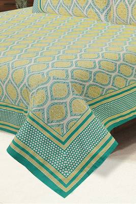 Green Jaipuri Cotton Double Bedsheet 3