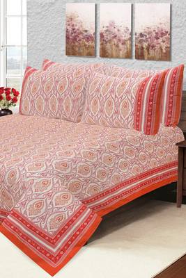Red Jaipuri Cotton Double Bedsheet 1