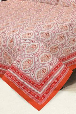 Red Jaipuri Cotton Double Bedsheet 3