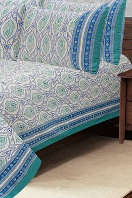 Blue Jaipuri Cotton Double Bedsheet 2
