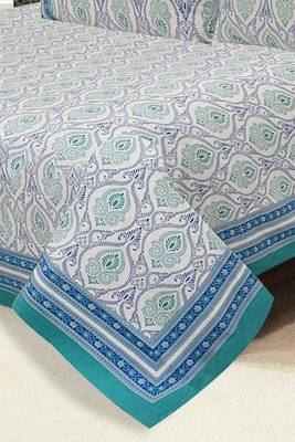 Blue Jaipuri Cotton Double Bedsheet 3