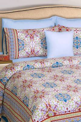 Multicolor Jaipuri King Size Cotton Bedsheet 2