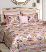 Multicolor Jaipuri King Size Cotton Bedsheet