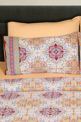 Multicolor Jaipuri King Size Cotton Bedsheet 4