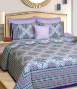 Multicolor Jaipuri King Size Cotton Bedsheet