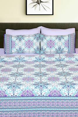 Multicolor Jaipuri King Size Cotton Bedsheet 3