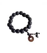Black MOTI Bracelet with Charm for Men and Women