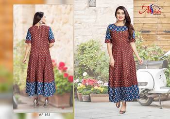 Designer Long Printed Ready To Wear Ethnic Bollywood Style Kurti 3