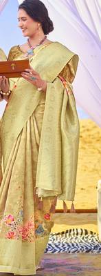 Multicolor woven silk saree with blouse 2
