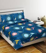 Multicolour Double Bed Sheet With Pillow Cover