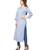 Blue Strip Line Printed Cotton Knee Length Kurti