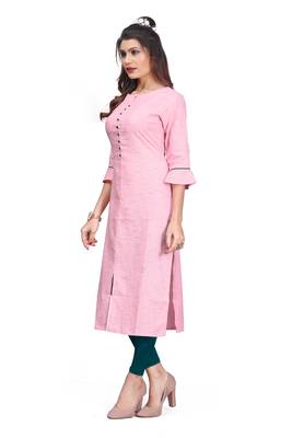 Khadi Cotton kurti for Women Pink 2