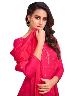 Magenta printed chanderi silk salwar 2