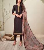 Black embroidered chanderi silk salwar