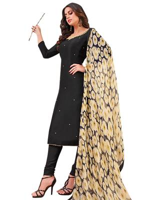 Black embroidered chanderi silk salwar 2