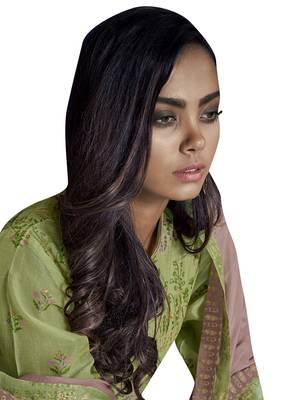 Green embroidered chanderi silk salwar 2