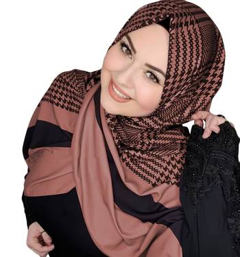 Justkartit Women's BSY Korean Fabric Daily Wear Printed Hijab Scarf 5