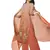 Orange printed satin salwar
