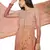 Orange printed satin salwar