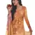 Orange printed satin salwar