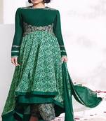 Green embroidered georgette salwar