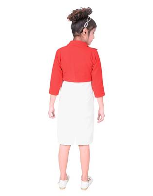Red plain blended cotton kids-tops 4