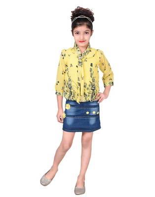 Yellow plain cotton
 kids-tops 1