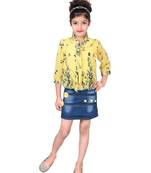 Yellow plain cotton
 kids-tops