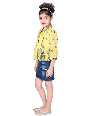 Yellow plain cotton
 kids-tops 2