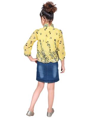 Yellow plain cotton
 kids-tops 4