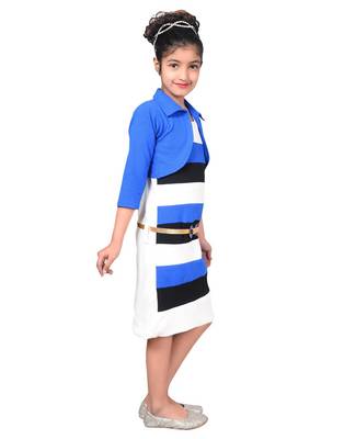Blue plain blended cotton kids-tops 3