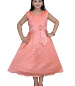 Copper plain blended cotton
 kids-frocks