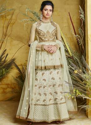 Pastel Net Anarkali Salwar Kameez 1