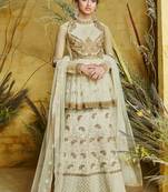 Pastel Net Anarkali Salwar Kameez