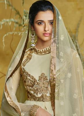 Pastel Net Anarkali Salwar Kameez 3