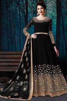 Black Georgette Anarkali Salwar Kameez