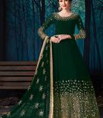 Green Georgette Anarkali Salwar Kameez