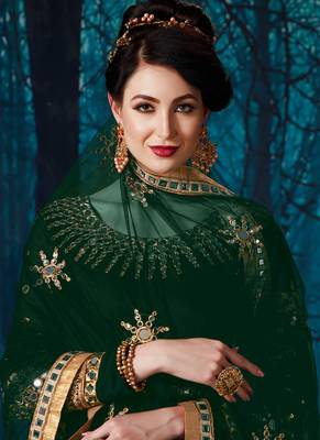 Green Georgette Anarkali Salwar Kameez 3