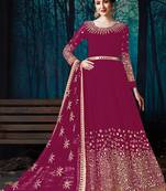 Magenta Georgette Anarkali Salwar Kameez