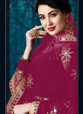 Magenta Georgette Anarkali Salwar Kameez 2