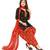 Kimisha Women's Black Crepe Printed Unstitched Salwar Suit Dress Material